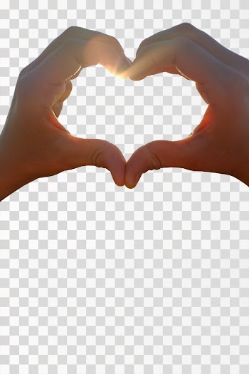 Hands Forming a Heart Shape, PNG format. Source pexels.com