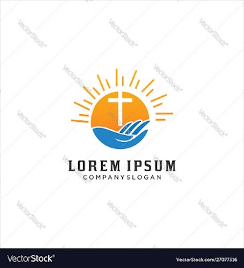 Hands holding cross logo icons or symbols religi vector image