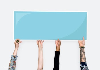 Hands holding empty rectangular object | Free stock psd mockup - 526430
