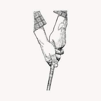 Hands holding golf club drawing, | Free Vector Illustration - rawpixel