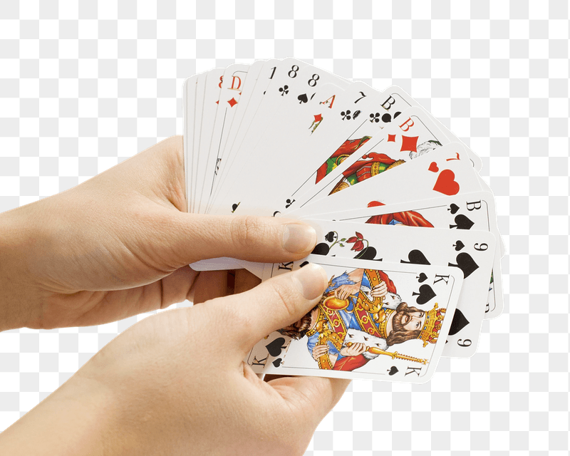 Hands holding playing cards png | Free PNG - rawpixel