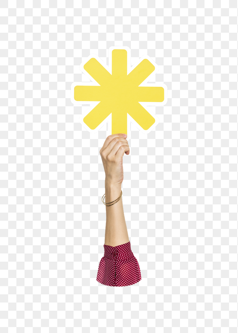Hands holding png asterisk symbol, | Free PNG - rawpixel