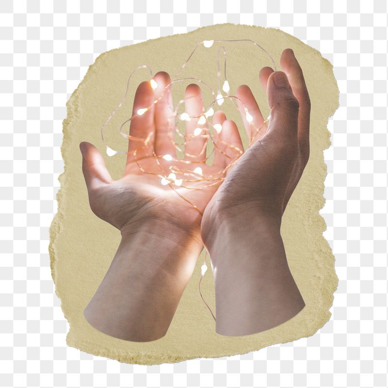Hands holding png fairy lights | Free PNG - rawpixel