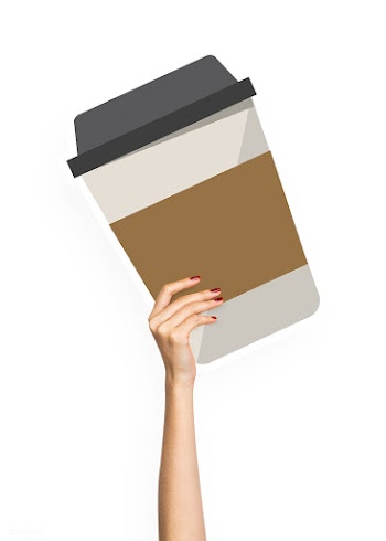 Hands holding takeaway coffee cup | Free stock psd mockup - 536553