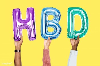 Hands holding the word HBD illustration | Free stock vector - 454199