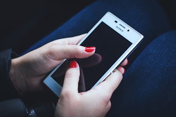 Hands holding Xperia