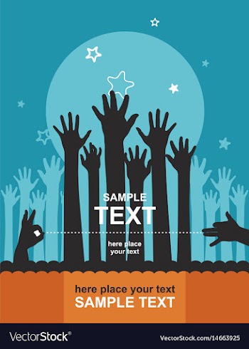 Hands in the air vector image