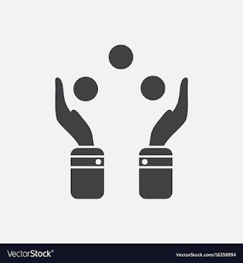 Hands juggling with balls vector image