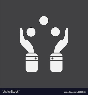 Hands juggling with balls vector image