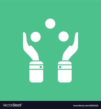 Hands juggling with balls vector image