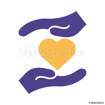 hands lifting heart insurance silhouette style