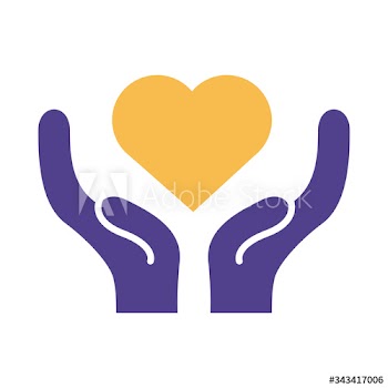 hands lifting heart insurance silhouette style