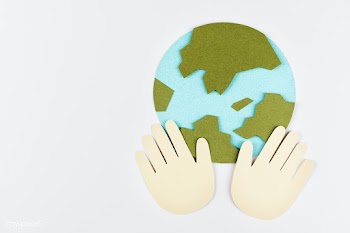 Hands supporting the planet earth during coronavirus pandemic paper cr.. | Free  photo - 2304755