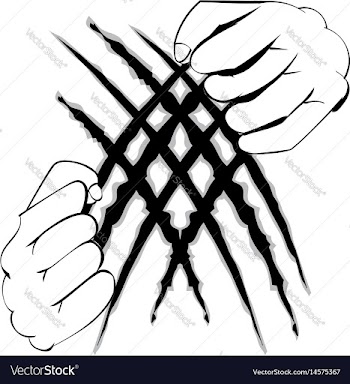 Hands tearing surface vector image