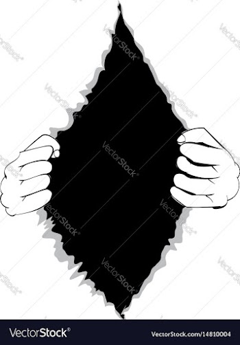  					Hands tearing surface vector image														