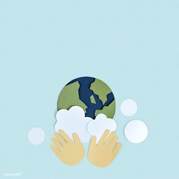 Hands washing the planet earth paper craft background | Free  photo - 2310411