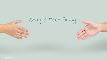 Hands with a social distancing during coronavirus pandemic mockup | Free  psd mockup - 2299766