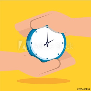 hands with clock to business commercial finance