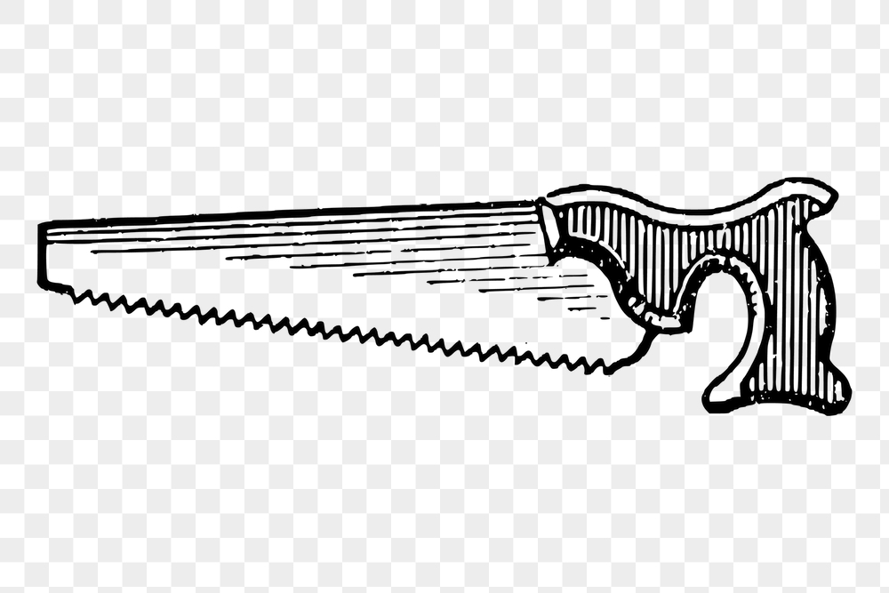Handsaw png sticker, tool vintage | Free PNG - rawpixel