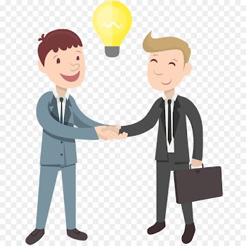 Handshake Cartoon Businessperson - shake hands 