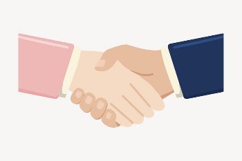 Handshake clipart, cute cartoon illustration | Free PSD Illustration - rawpixel