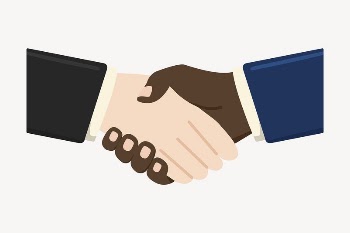 Handshake clipart, cute cartoon illustration | Free PSD Illustration - rawpixel