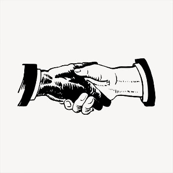 Handshake  clipart, vintage hand | Free Vector - rawpixel