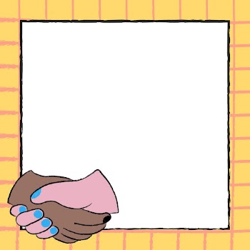 Handshake doodle background, yellow doodle | Free Vector - rawpixel
