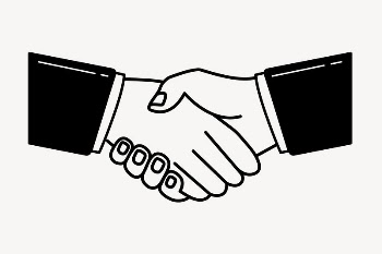Handshake doodle collage element, cute | Free Vector Illustration - rawpixel