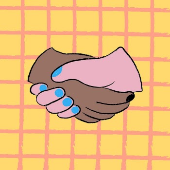 Handshake doodle, diversity clipart, hand | Free Vector Illustration - rawpixel