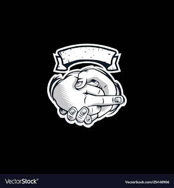 Handshake enemy with text vector image