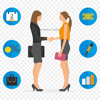 Handshake Icon - Handshake business woman vector material 