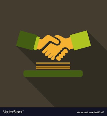 Handshake icon shake hands agreement good deal vector image