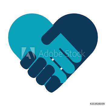 handshake in heart icon