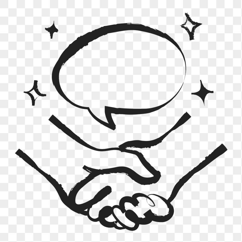 Handshake png sticker, cute doodle | Free PNG Illustration - rawpixel