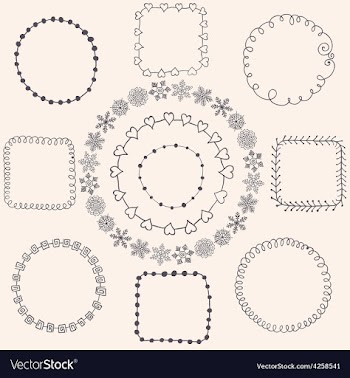  					Handsketched Doodle Frames Design Elements vector image														