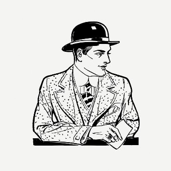 Handsome man clipart, vintage illustration | Free PSD Illustration - rawpixel