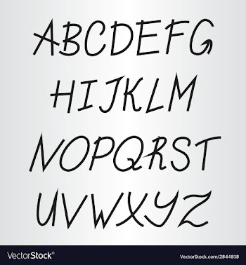 Handwriting alphabet vector image