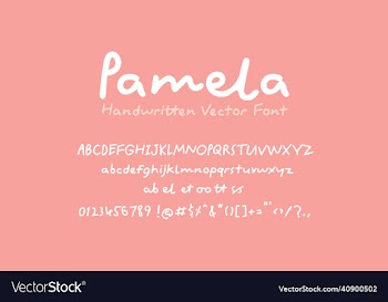 handwritten alphabet pamela font