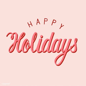 Handwritten style Happy Holidays typography | Free stock vector - 454217