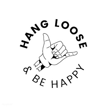 Hang loose and be happy badge design vector | Free stock vector - 516974