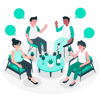 Hang out concept illustration Free Vector