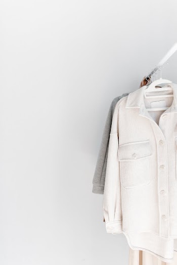 Hanged Clothes on a Clothes Rack