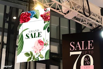 Hanged sale discount posters | Free stock psd mockup - 555889