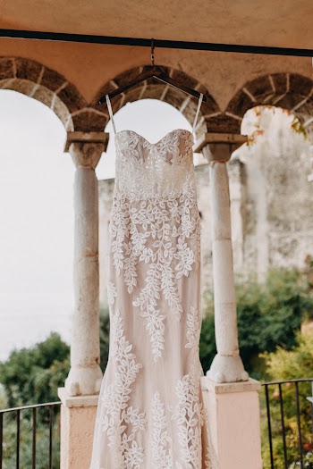 Hanged White  Floral Lace Spaghetti Strap Dress