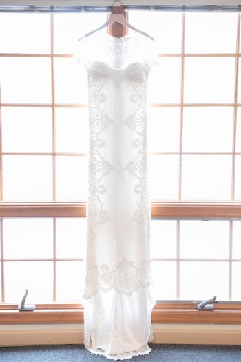 Hanged White Floral Wedding Dress