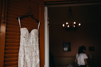 Hanged White Spaghetti Strap Lace Dress