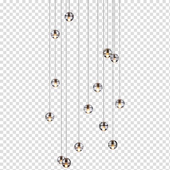 Hanging beads , Vancouver Pendant light Bocci Chandelier, lamp transparent background PNG clipart