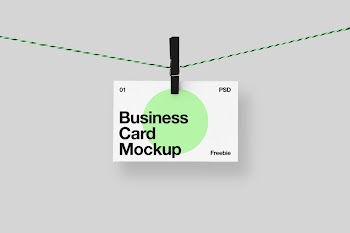 Hanging Business Card Mockup