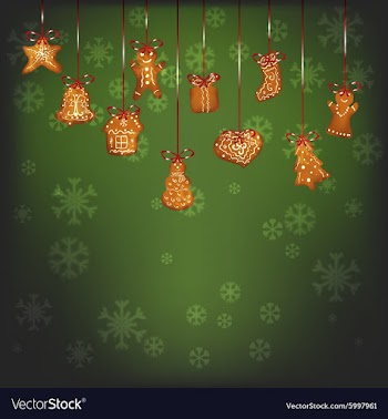 Hanging christmas gingerbread for Xmas decoration vector image